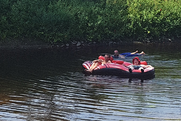 Tubing down "The Skoot"... tube rentals available.