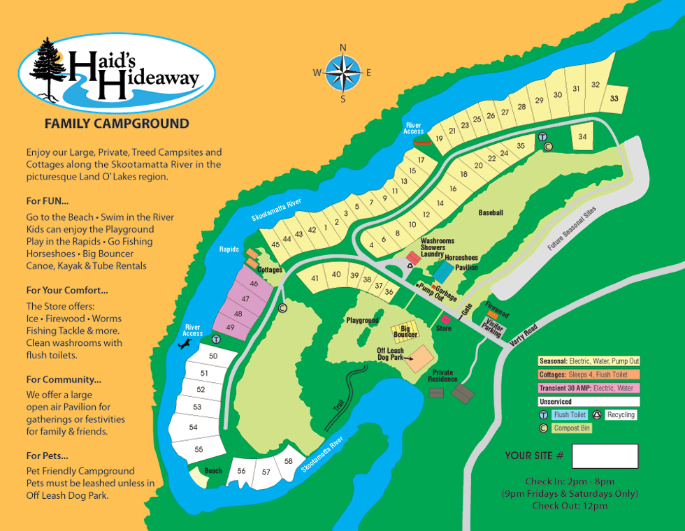 Haid's Hideaway Campground Map - Jan. 24, 2023